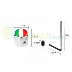 Alfa Romeo Fiat İtalya Bayrak Sibop Kapağı Çelik Çalınmaya Karşı Alyanlı