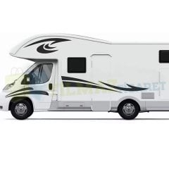 Karavan Çekme Şerit Yan Oto Sticker Sağ Sol Takım Yapıştırma Araba Modifiye Kaliteli Folyo