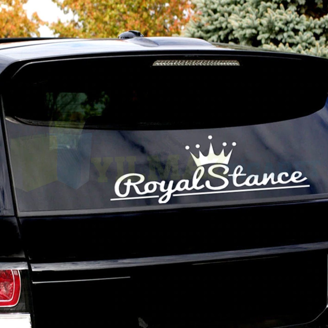Royal Stance Oto Sticker Arka Cam Tampon Yapıştırma Etiket Çıkartma 1 Adet Kaliteli Folyo