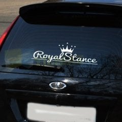 Royal Stance Oto Sticker Arka Cam Tampon Yapıştırma Etiket Çıkartma 1 Adet Kaliteli Folyo