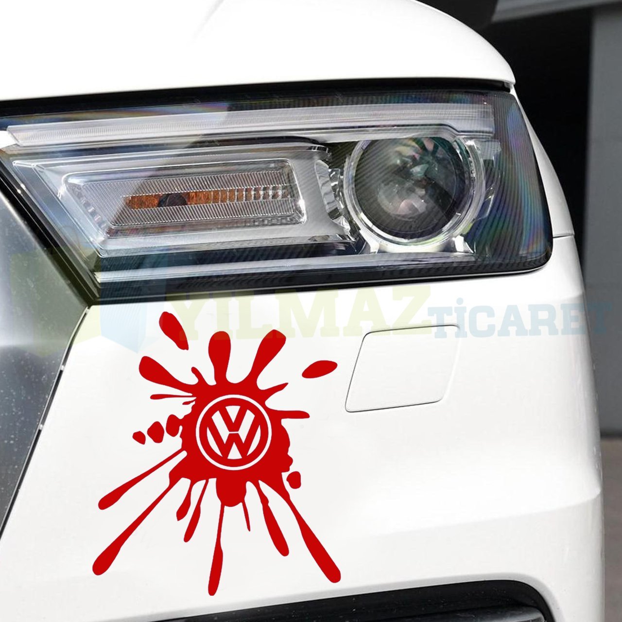Volkswagen Logo Splash Oto Sticker Etiket Yapıştırma Tampon 2 Adet