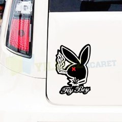 Playboy Tavşan Logo Oto Motosiklet Sticker Yapıştırma 2 Adet