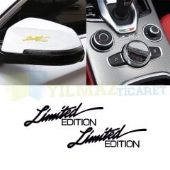 Limited Edition Oto Sticker Kelebek Cam Tampon Yapıştırma 2 Adet