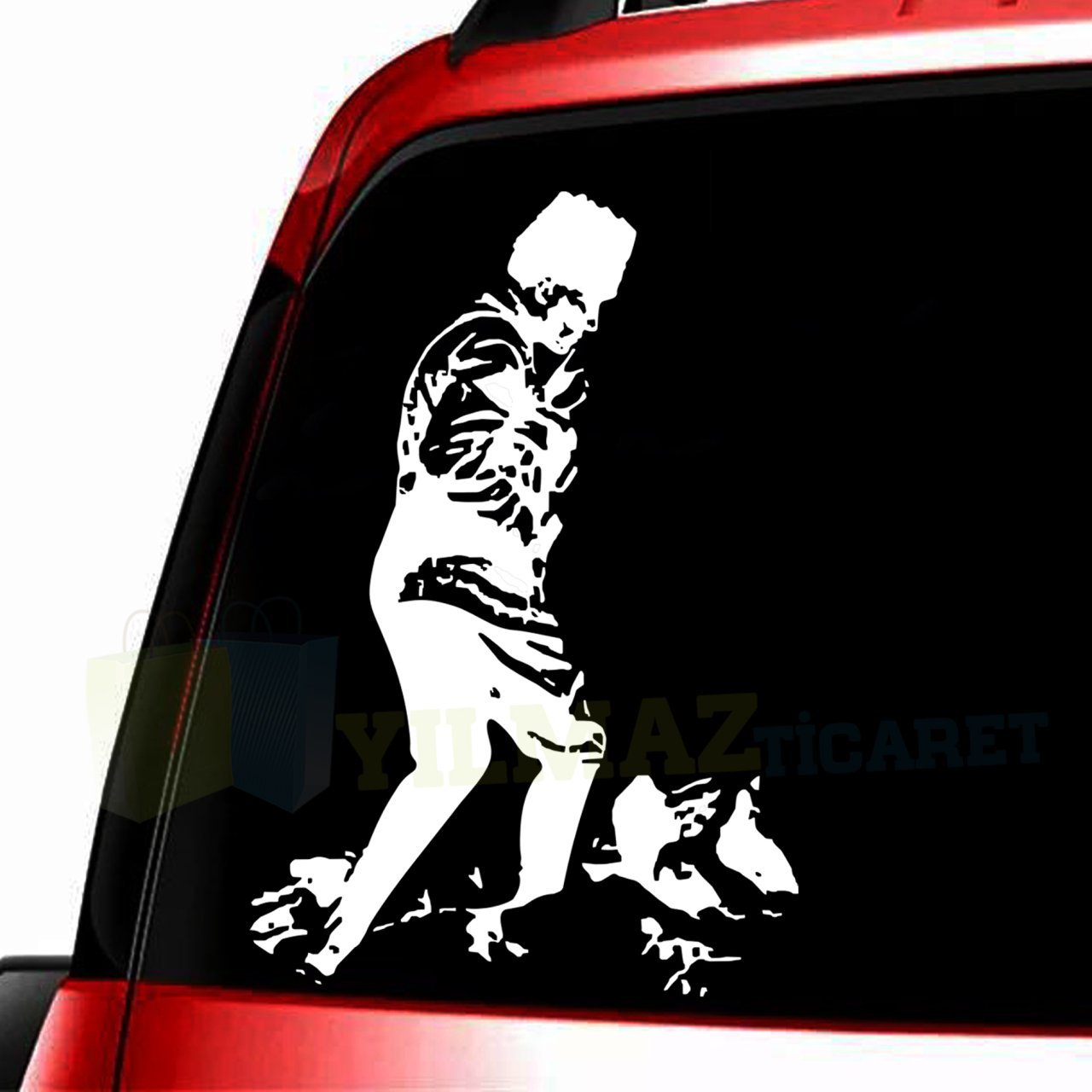 Atatürk Kocatepe Silüet Arka Cam Oto Sticker Araba Yapıştırma Araç Çıkartma Etiket