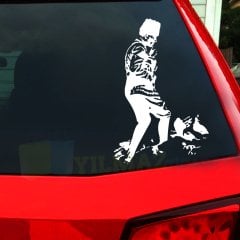 Atatürk Kocatepe Silüet Arka Cam Oto Sticker Araba Yapıştırma Araç Çıkartma Etiket