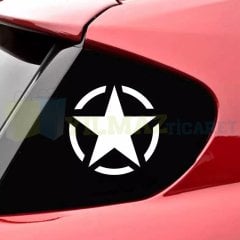 Off Road Army Star Askeri Yıldız Oto Sticker Araba Tampon Kaput Yan Kapı Etiket 2 Adet