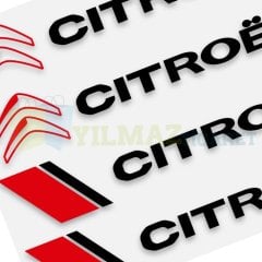 Citroen Logo Kapı Kolu Jant Tampon Yan Ayna Oto Sticker Yapıştırma Etiket Çıkartma 4 Adet