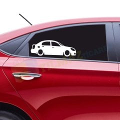 Hyundai Accent Basık Araç Oto Sticker 1 Çift Kaliteli