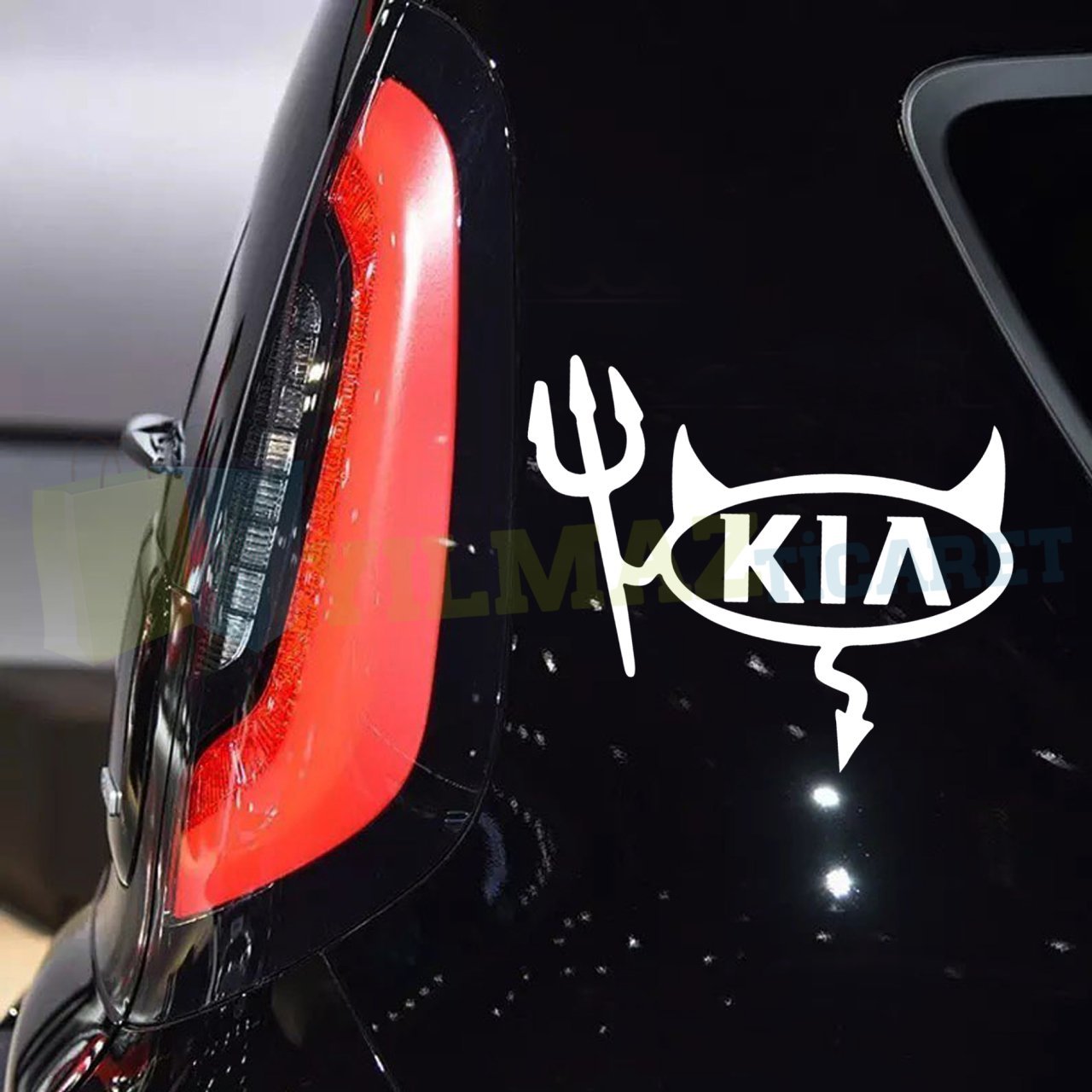 Kia Logo Şeytan Yan Cam Oto Sticker Araba Yapıştırma Çıkartma