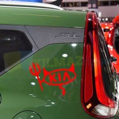 Kia Logo Şeytan Yan Cam Oto Sticker Araba Yapıştırma Çıkartma