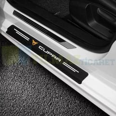 Seat Cupra Karbon Kapı Eşiği Koruma Araba Etiket Oto Sticker Yapıştırma 4 Parça