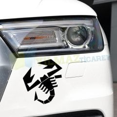 Fiat Punto Abarth Akrep Oto Sticker Tampon Etiket Yapıştırma 2 Adet