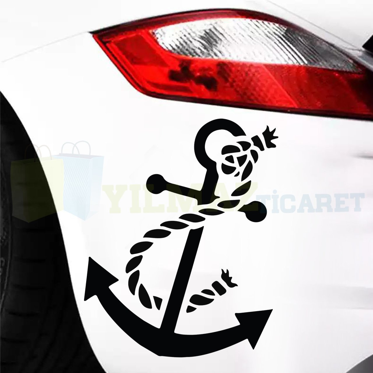 Gemi Tekne Çapası Halat Araba Oto Sticker Yapıştırma Etiket