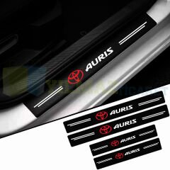Toyota Auris Logo Karbon Kapı Eşiği Koruma Araba Etiket Oto Sticker Yapıştırma 4 Parça