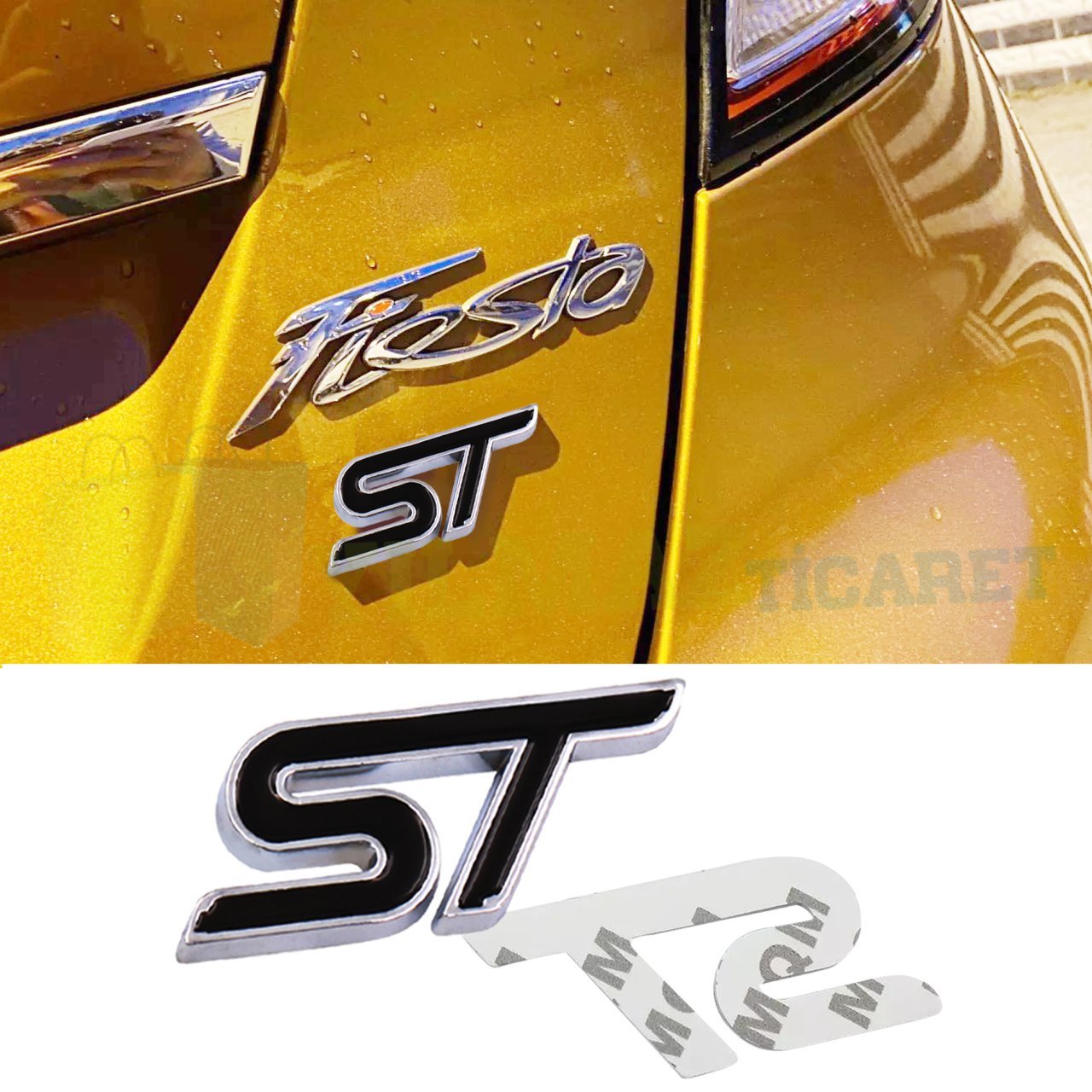 Ford Fiesta Focus St Bagaj Logo Paslanmaz Çelik Arma Siyah