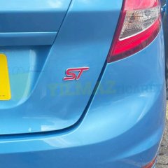 Ford St Bagaj Logo Kırmızı Fiesta Focus Paslanmaz Çelik