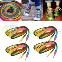 Renkli Yassı Spor Converse Ayakkabı Bağcığı 1 Çift 120 Cm Kalite