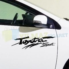 Toyota Sport Yazı Tampon Kaput Yan Kapı Oto Sticker Yapıştırma