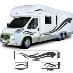 Karavan Çekme Yan Çizgi Şerit Oto Sticker Araba Çıkartma Modifiye Tek Yön