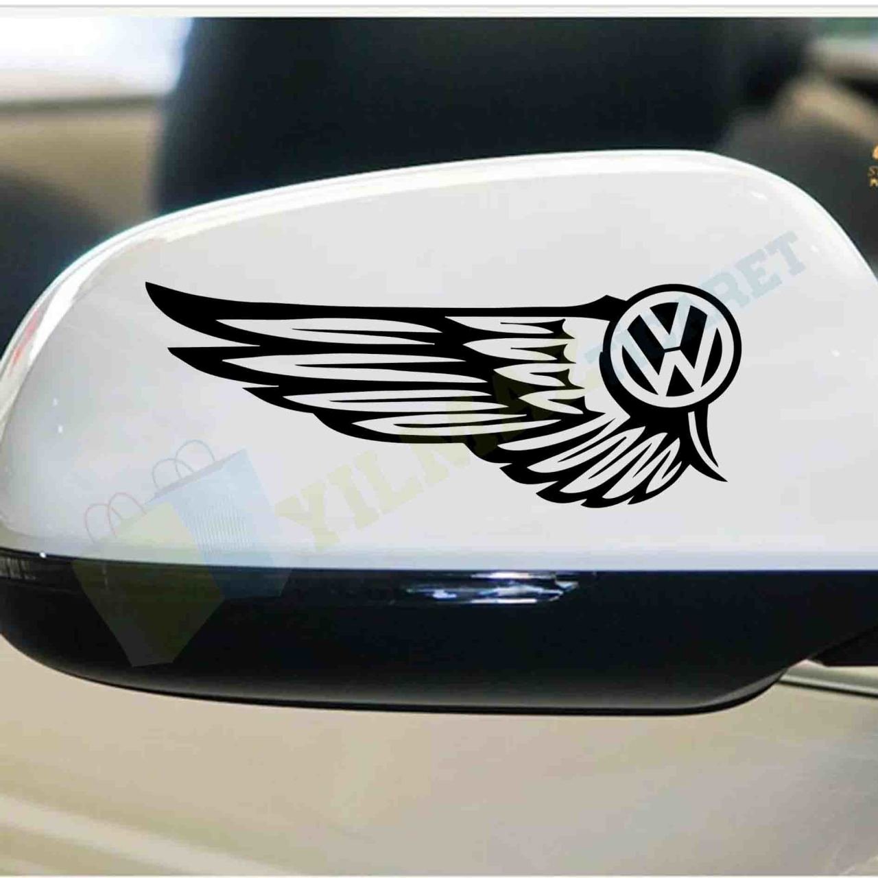 Volkswagen Kanat Ayna Oto Sticker Tiguan Passat Golf Polo 1 Çift