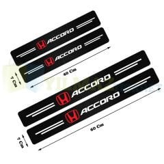 Honda Accord Logo Karbon Kapı Eşiği Koruma Araba Etiket Oto Sticker Yapıştırma 4 Parça