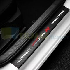 Honda Typer Logo Karbon Kapı Eşiği Koruma Araba Etiket Oto Sticker Yapıştırma 4 Parça