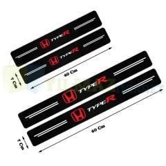 Honda Typer Arma Karbon Kapı Eşiği Koruma Araba Etiket Oto Sticker Yapıştırma 4 Parça