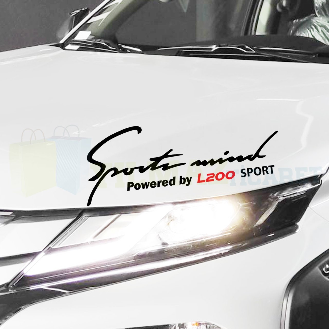 Mitsubishi L200 Sport Mind Far Oto Sticker Tampon Kaput Araba Etiket Araç Yapıştırma