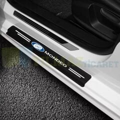 Ford Mondeo Uyumlu Karbon Kapı Eşiği Koruma Araba Etiket Oto Sticker Yapıştırma 4 Parça