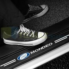 Ford Mondeo Uyumlu Karbon Kapı Eşiği Koruma Araba Etiket Oto Sticker Yapıştırma 4 Parça