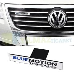 Volkswagen Bluemotion Ön Panjur Bagaj Logo Ön Arka Set Arma Amblem Passat CC Tiguan Paslanmaz Çelik