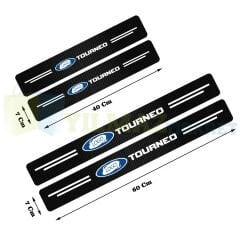 Ford Tourneo Uyumlu Karbon Kapı Eşiği Koruma Araba Etiket Oto Sticker Yapıştırma 4 Parça