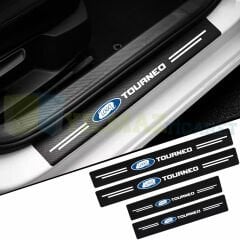Ford Tourneo Uyumlu Karbon Kapı Eşiği Koruma Araba Etiket Oto Sticker Yapıştırma 4 Parça