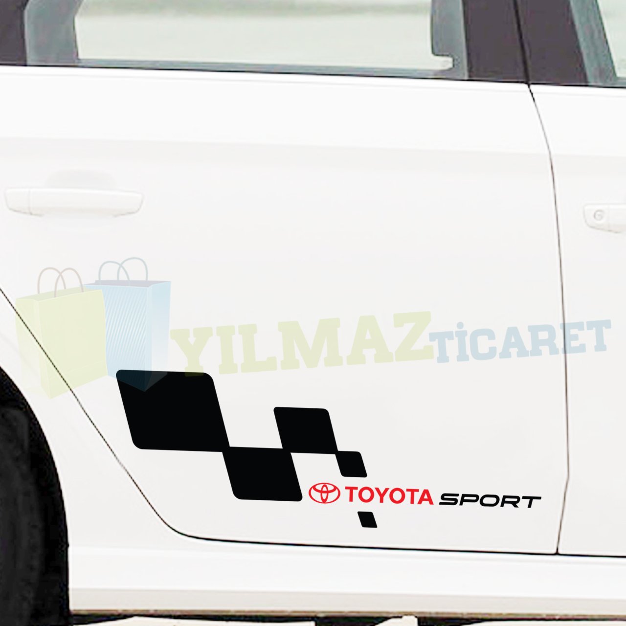 Toyota Logo Arma Sport Yan Kapı Altı Oto Sticker Etiket Yapıştırma 1 Çift Kaliteli Folyo