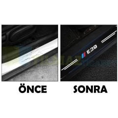 Bmw M Logo E39 Karbon Kapı Eşiği Koruma Araba Etiket Oto Sticker Yapıştırma 4 Parça