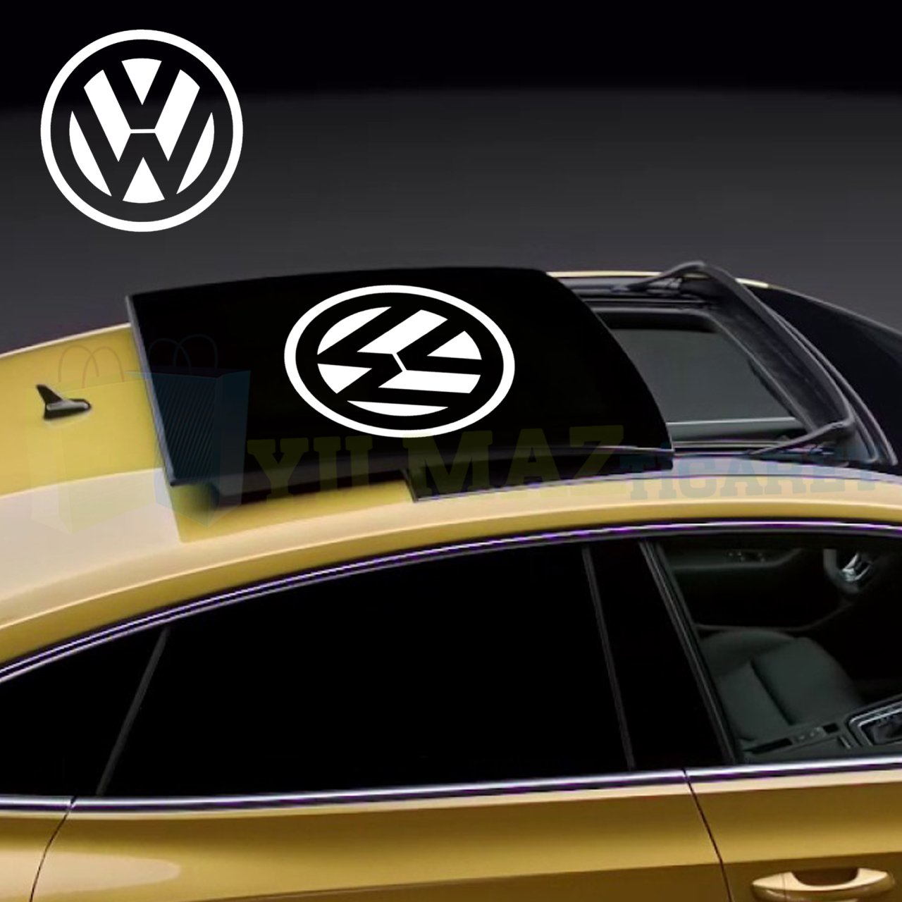 Volkswagen Logo Arma Sunroof Oto Sticker Araba Yapıştırma Etiket