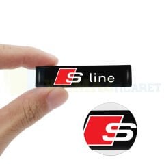 Audi S Line Kapı Kolu Torpido Konsol Ayna Damla Silikon Araba Oto Sticker Etiket Yapıştırma 2 Adet