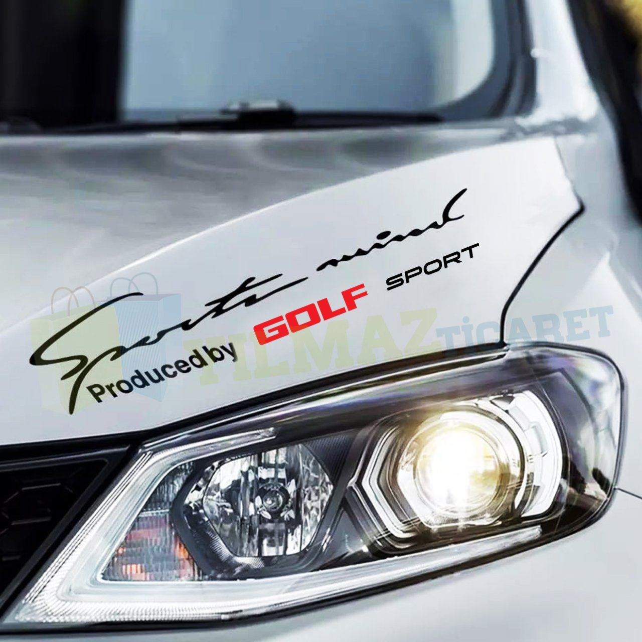 Volkswagen Golf Logo Arma Sport Mind Far Kaput Oto Sticker Yapıştırma Kaliteli Folyo