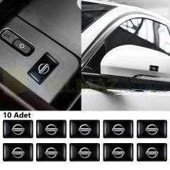 Nissan Logo Arma Direksiyon Jant Vites Torpido Ayna Damla Silikon Etiket Oto Sticker 18x11mm