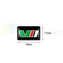 Skoda Vrs Arma Direksiyon Jant Vites Torpido Ayna Damla Silikon Etiket Çıkartma Oto Sticker 18x11mm