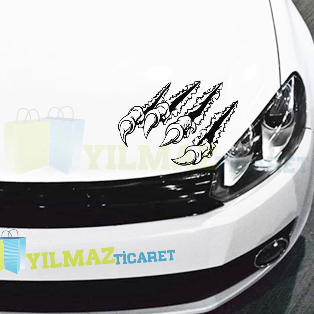 Pençe İzi Araba Kaput Far Bagaj Oto Sticker Yapıştırma Etiket
