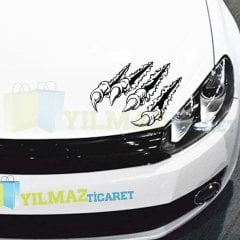 Pençe İzi Araba Kaput Far Bagaj Oto Sticker Yapıştırma Etiket