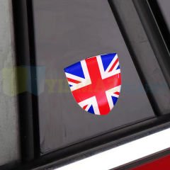 Mini Cooper Union Jk Rozet Yan Çamurluk Kelebek Cam Damla Silikon Etiket Oto Sticker 2 Adet 5x5Cm