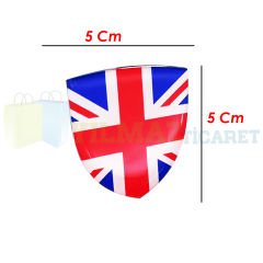 Mini Cooper Union Jk Rozet Yan Çamurluk Kelebek Cam Damla Silikon Etiket Oto Sticker 2 Adet 5x5Cm