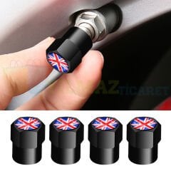 Mini Cooper Black Jk Ingiltere Bayrak Sibop Kapağı Çelik 4'lü Yüksek Kalite