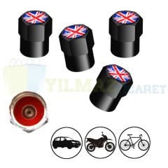 Mini Cooper Black Jk Ingiltere Bayrak Sibop Kapağı Çelik 4'lü Yüksek Kalite