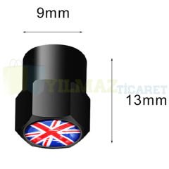 Mini Cooper Black Jk Ingiltere Bayrak Sibop Kapağı Çelik 4'lü Yüksek Kalite