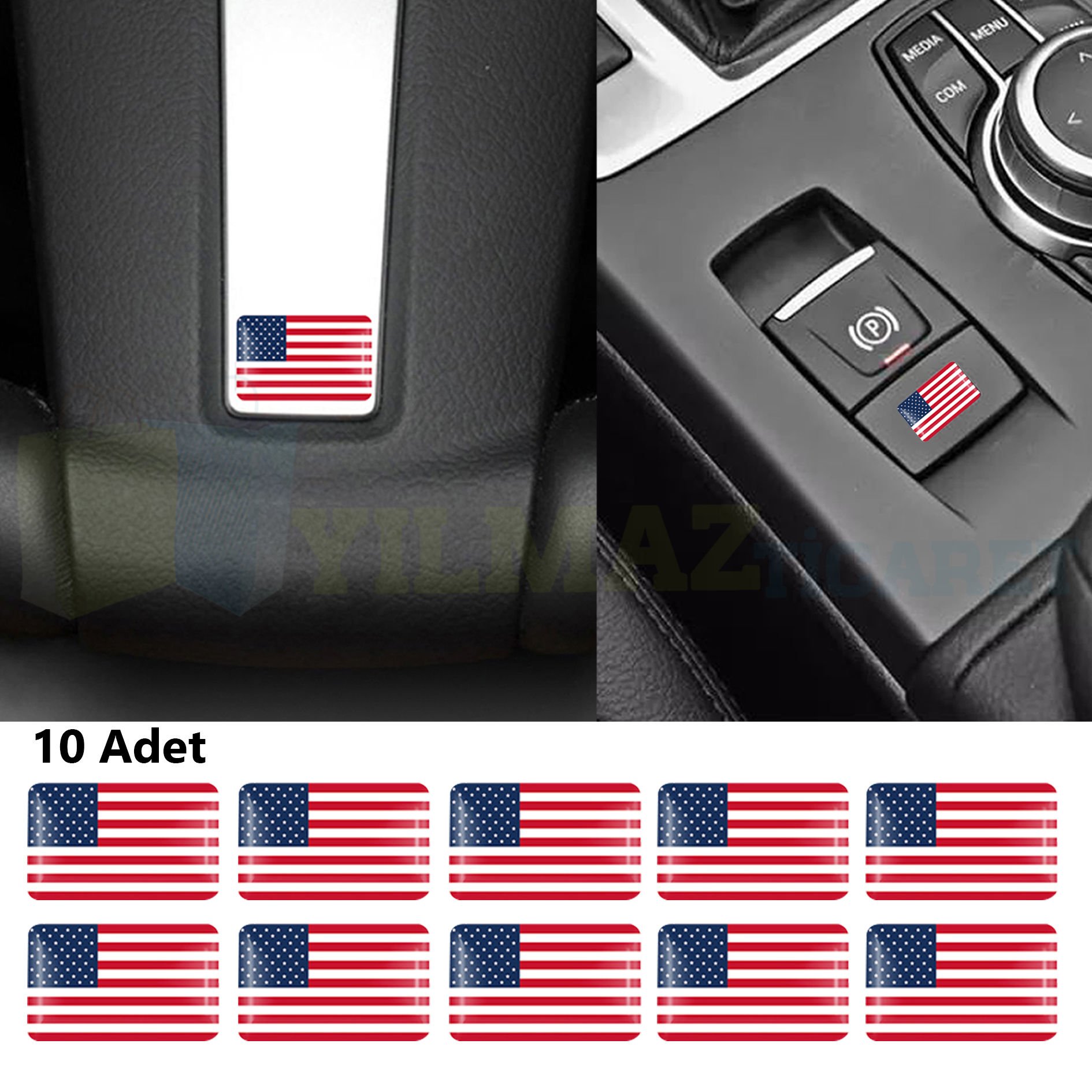 Ford Chevrolet Jeep Direksiyon Jant Vites Torpido Ayna Damla Silikon Etiket Oto Sticker 18x11mm