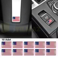 Ford Chevrolet Jeep Direksiyon Jant Vites Torpido Ayna Damla Silikon Etiket Oto Sticker 18x11mm