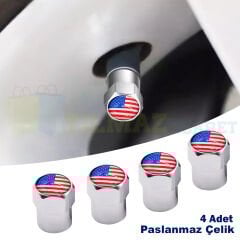 Ford Chevrolet Jeep Sibop Kapağı Amerika Bayrağı Çelik 4'lü Yüksek Kalite